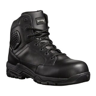 Magnum Arbeitsschuhe Strike Force 6.0 WP Leder (wasserdicht, Sidezip) Composite Toe & Plate schwarz Herren