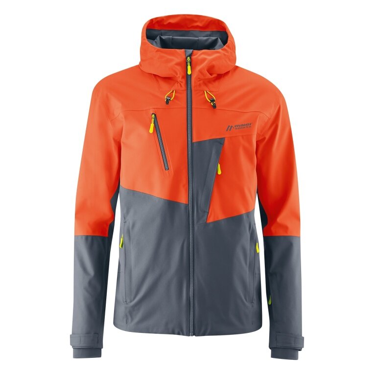 Maier Sports Wanderjacke Narvik (atmungsaktiv, wind- und wasserdicht) orange/ombreblau Herren