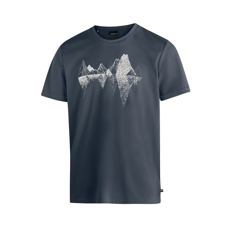 Maier Sports Wander-/Freizeit Tshirt Tilia Pique (Polyester, schnelltrocknend) graphitegrau Herren
