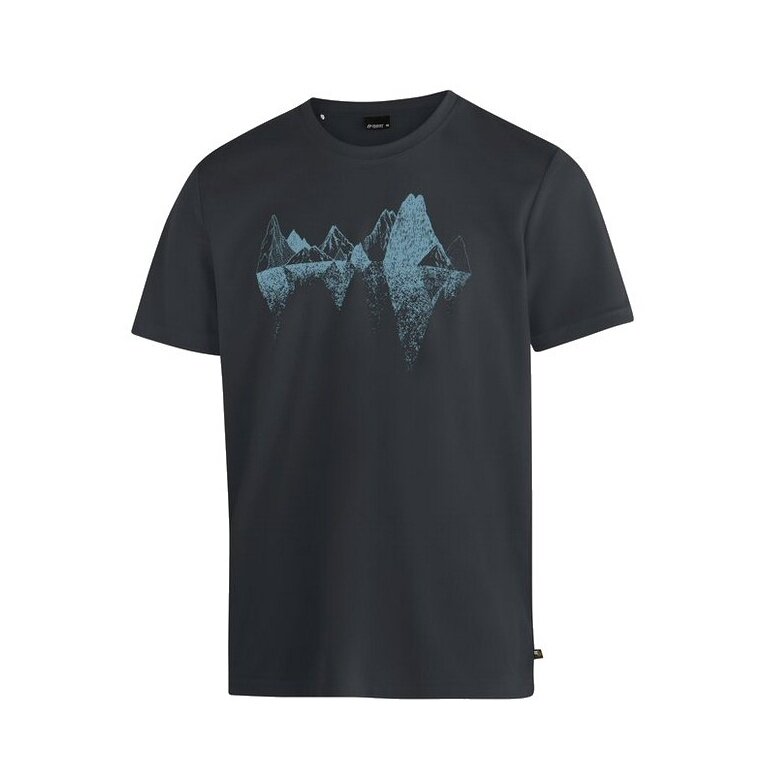 Maier Sports Wander-/Freizeit Tshirt Tilia Pique (Polyester, schnelltrocknend) schwarz Herren