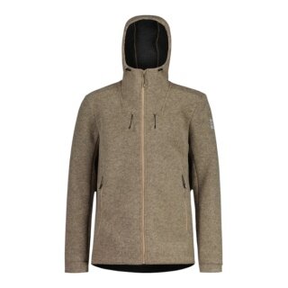 Maloja Fleecejacke AvisioM (mit Kapuze, Wolle) braun Herren