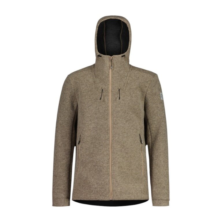 Maloja Fleecejacke AvisioM (mit Kapuze, Wolle) braun Herren