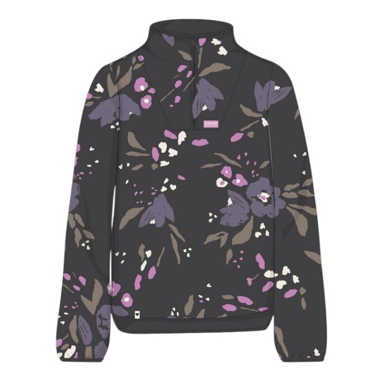 Maloja Fleecepullover MeltinaM (Half Zip, atmungsaktiv) schwarz/blume Damen
