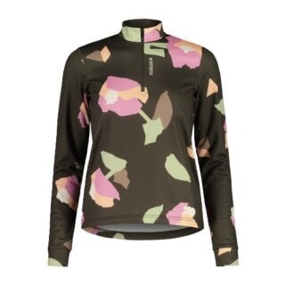 Maloja Halfzip-Langarmshirt SawangM Adventure Midlayer Shirt (warm, 4-Wege-Stretch) braun/bunt Damen