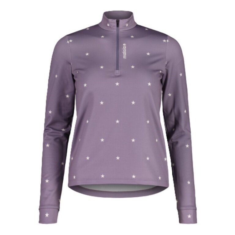 Maloja Halfzip-Langarmshirt SawangM Adventure Midlayer Shirt (warm, 4-Wege-Stretch) violett Damen