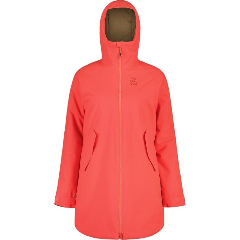 Maloja Wintermantel KareckM Alpine Insulated Coat (PrimaLoft® Wattierung) cranberryrot Damen