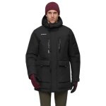 Mammut Winterjacke Arctic Insulated Hooded Parka (2-Lagen, wärmend dank Daunenfüllung) schwarz Herren