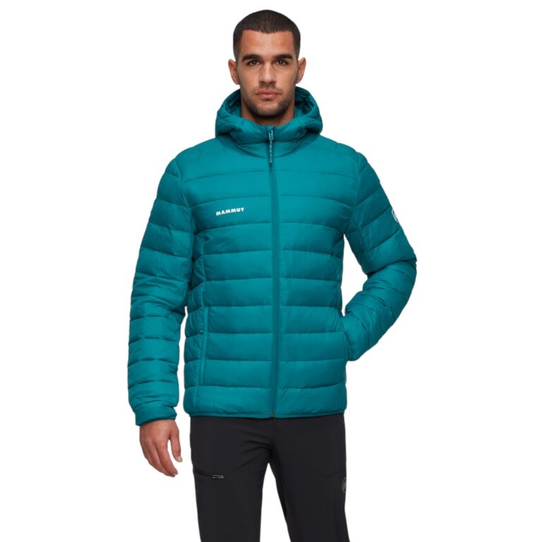 Mammut Isolations-Winterjacke Crag Insulated Hooded (warm, leicht) tealblau Herren