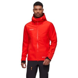 Mammut Ganzjahres-Wanderjacke Crater IV Hardshell Hooded (3-Lagen, wasserdicht, strapazierfähig) rot Herren