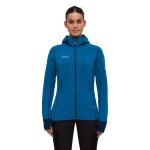 Mammut Fleecejacke Taiss Light ML Hooded (Midlayer, 4-Wege Stretch) deepblau/marineblau Damen