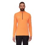 Mammut Fleecepullover Aenergy Half Zip Pull (Midlayer, Polartec Power Grid Fleece) orange/schwarz Herren