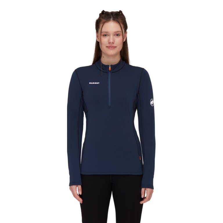 Mammut Fleecepullover Aenergy Half Zip (Midlayer, Polartec Power Grid Fleece) marineblau/schwarz Damen