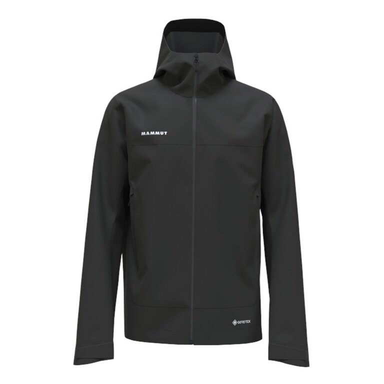 Mammut Hardshell-Wanderjacke Crater Light HS Hooded (wasserdicht, atmungsaktiv) schwarz Herren