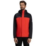 Mammut Hardshell-Wanderjacke Microlayer 2.0 HS Hooded (2.5-Lagen, atmungsaktiv) schwarz/rot Herren