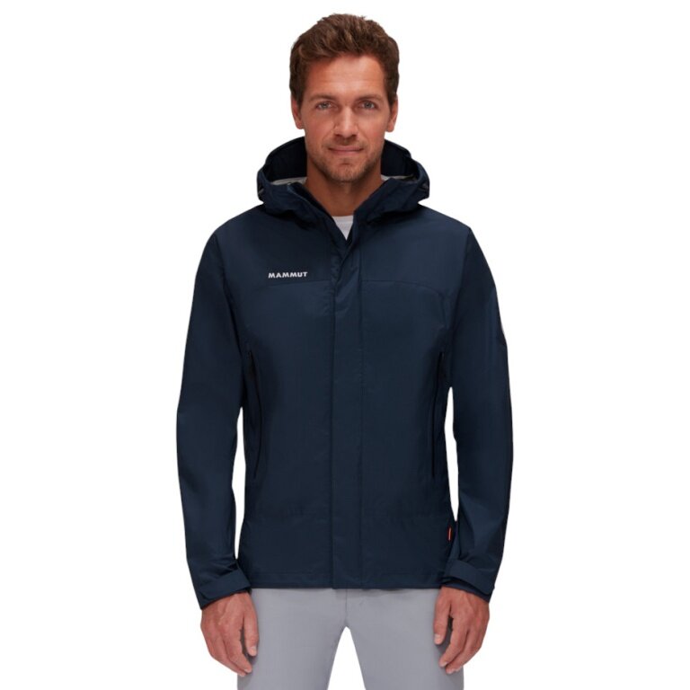 Mammut Hardshell-Wanderjacke Microlayer 2.0 HS Hooded (2.5-Lagen, atmungsaktiv) navyblau Herren