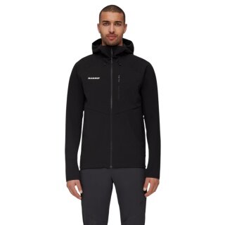 Mammut Softshell-Wanderjacke Ultimate Comfort SO Hooded (4‑Wege-Stretch, winddicht) schwarz Herren