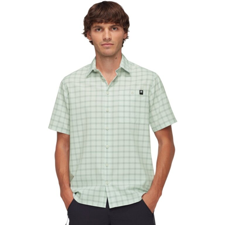Mammut Wanderhemd Lenni Kurzarm 2025 (mit Brusttasche) hellgrün Herren