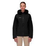 Mammut Wanderjacke Alto Guide Hardshell Hooded (atmungsaktiv, wasserdicht, PFC-frei) schwarz Damen