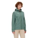 Mammut Wanderjacke Alto Light Hardshell Hooded (leicht, wasserdicht, PFC-frei) jadegrün Damen
