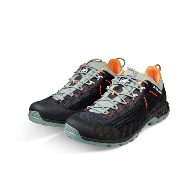 Mammut Wanderschuhe Alnasca Knit III Low (Zustieg, atmungsaktiv) schwarz/jadegrün Herren