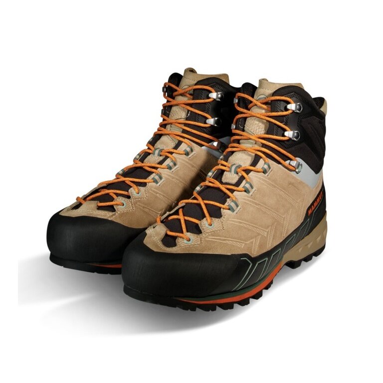 Mammut Wanderschuhe Kento Tour High GTX (Trekking, Spaltleder, wasserdicht) sandbraun/orange Herren