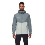Mammut Wanderjacke Alto Guide Hardshell Hooded (atmungsaktiv, wasserdicht, PFC-frei) silber/grau Herren