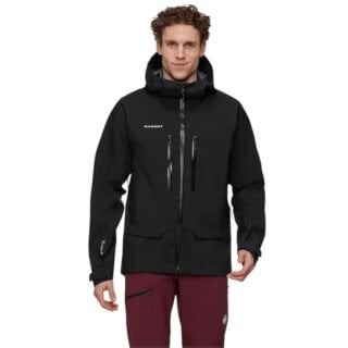 Mammut Hardshell-Alpinjacke Crater Pro HS Hooded (Bergsteigen, wasserdicht, winddicht) schwarz Herren