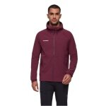 Mammut Softshell-Wanderjacke Ultimate Comfort SO Hooded (4‑Wege-Stretch, winddicht) weinrot Herren