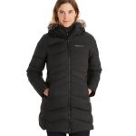 Marmot Wintermantel Montreal Coat (Daunenfüllung, Fleece-Fütter, robust, wasserabweisend) schwarz Damen