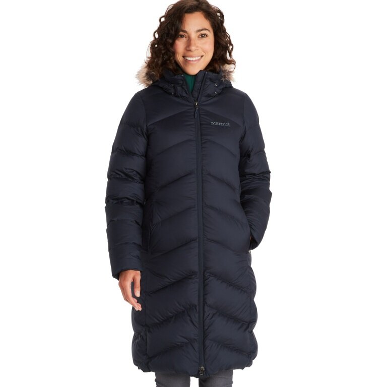 Marmot Wintermantel Montreaux Coat (Daunenfüllung, abnehmbare Kapuze, wasserabweisend) navyblau Damen