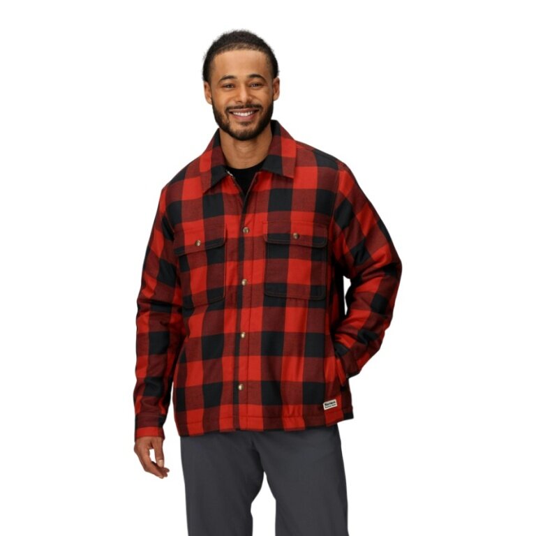 Marmot Hemdjacke Ridgefield Sherpa Flannel (Baumwolle, warm) rot/schwarz Herren