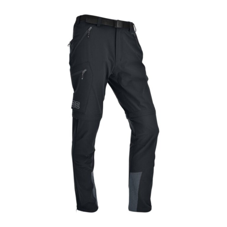 Maul Wander-Trekkinghose Eiger Alpin T-Zipp-Off 2in1 (lange Hose und Bermudas in einem) schwarz/grau Herren