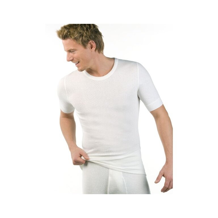Medima Unterwäsche Tshirt 1/4 Arm (Angora/Baumwolle) kurzarm weiss Herren (Gr. M-L)