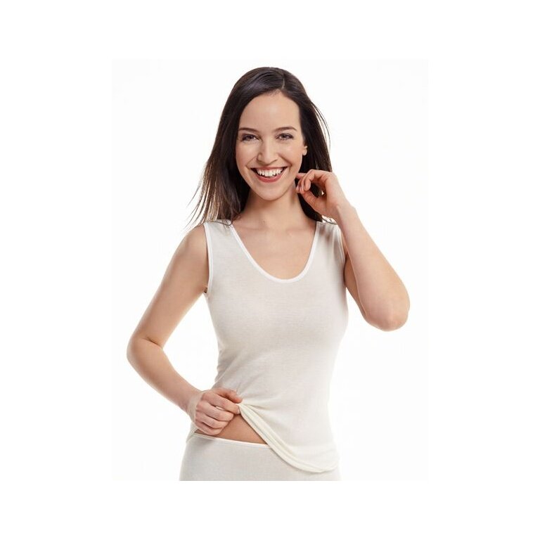 Medima Unterwäsche Unterhemd Tank Top ärmellos (Kaschmir) weiss Damen (Gr. S-L)