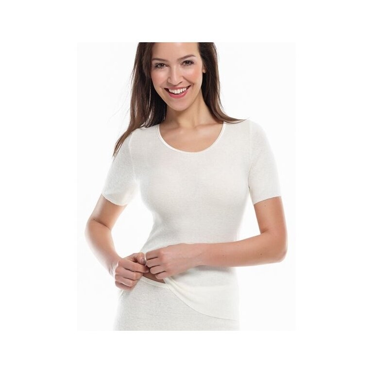 Medima Unterwäsche Shirt 1/4 Arm (Angora/Baumwolle) kurzarm weiss Damen (Gr. S-L)