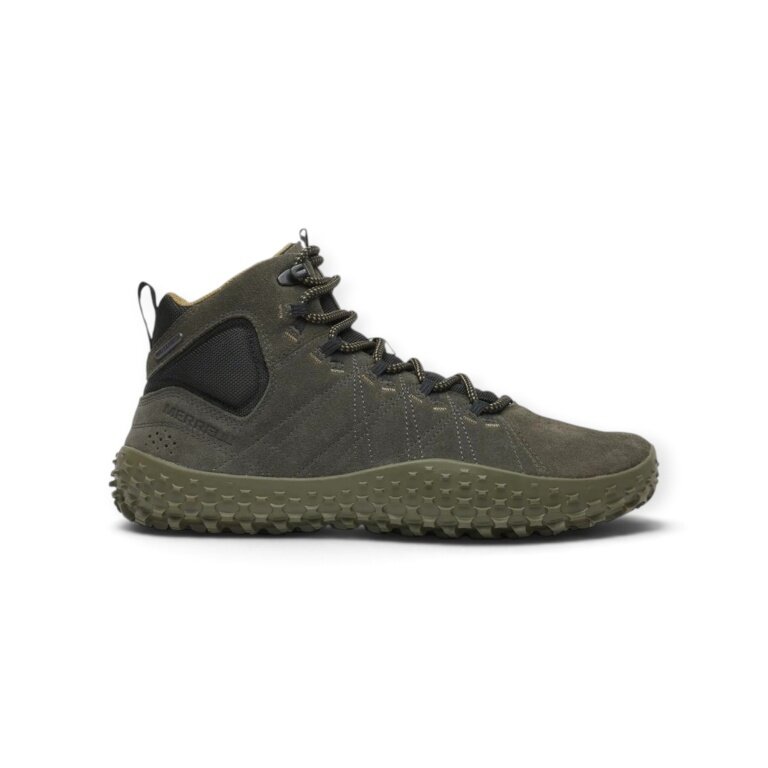 Merrell Minimal-Sneaker Wrapt Mid WP (Leder, wasserdicht) 2026 grün Herren