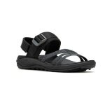 Merrell Sandale District 4 Backstrap (aus Vollnarbenleder) schwarz Damen