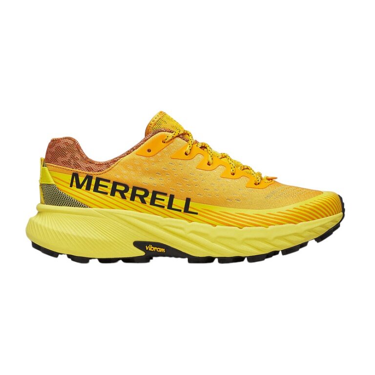 Merrell Trail-Laufschuhe Agility Peak 5 (angenehmer Tragekomfort, Rock Plate) gelb Herren
