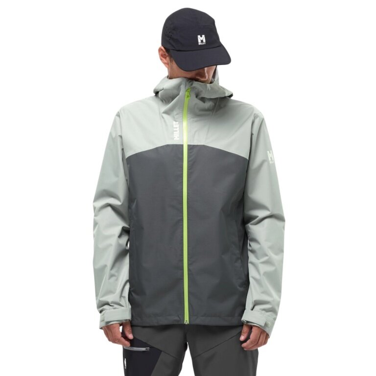 Millet Regenjacke Seneca 2.5 Lagen (wasserdicht, atmungsaktiv) hellgrün/grau Herren