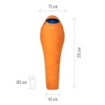 Millet Schlafsack Baikal 750 Reg (2-Jahreszeiten-Schlafsack, Gauche) - Reissverschlussöffnung links - orange