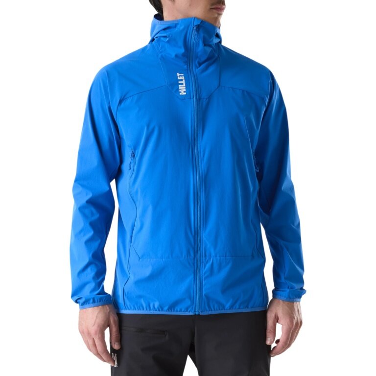 Millet Softshelljacke Kamet XCS Light Hoodie (atmungsaktiv, optimale Bewegungsfreiheit) blau Herren