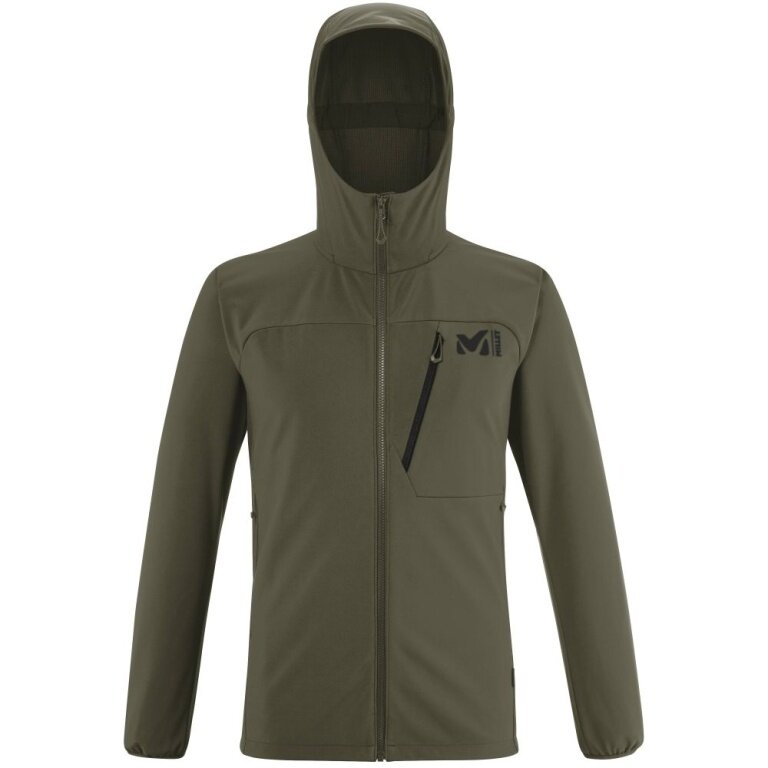 Millet Softshelljacke Magma Shield Hoodie (angenehmes Tragegefühl) khakigrün Herren