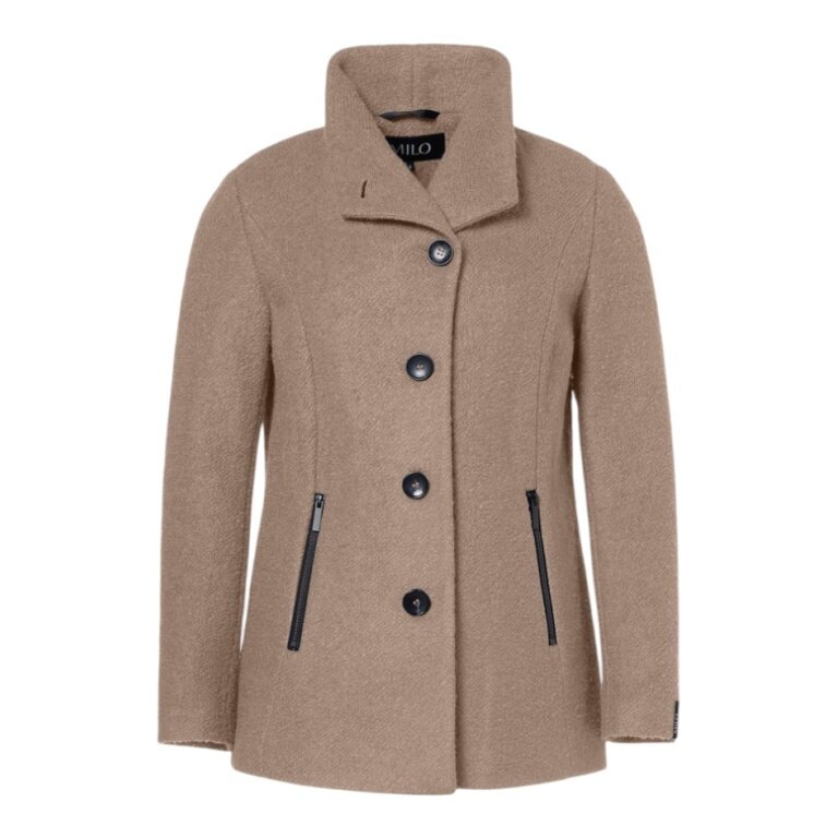 Milo Mantel (Stehkragen) Nala taupebraun Damen