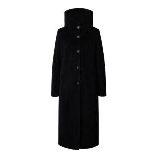 Milo Wintermantel Stacy (Wollmischung, warm, mit Kapuze) schwarz Damen