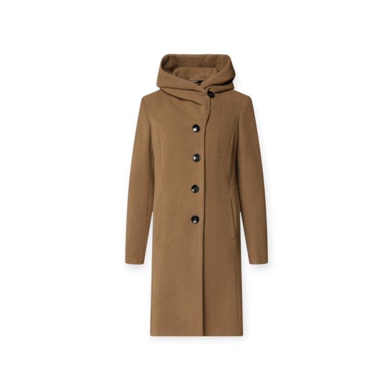 Milo Wintermantel Bella (Wollmischung, mit Kapuze) 2026 taupe/braun Damen