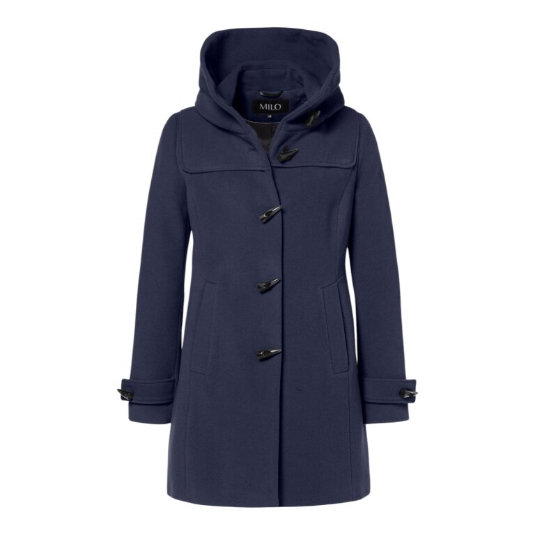 Milo Wintermantel Steffi (Wollmischung, mit Kapuze) navyblau Damen