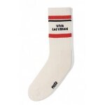 MoEa Tagessocke Crew Bamboo - Viva Las Vegan - beige/rot - 1 Paar