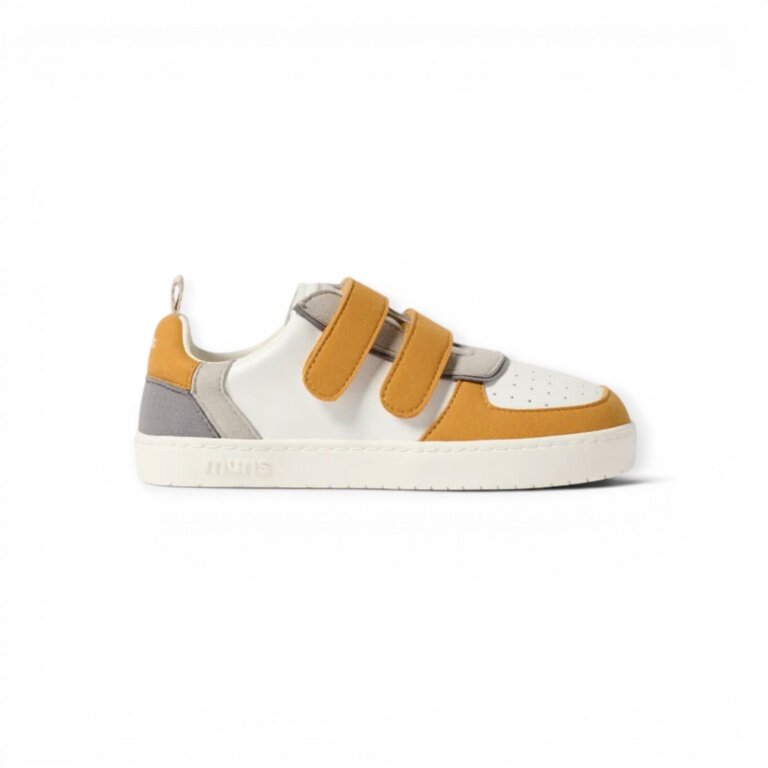 Muris Barfussschuhe Sneaker Petra Junior mustardgelb/weiss Kinder