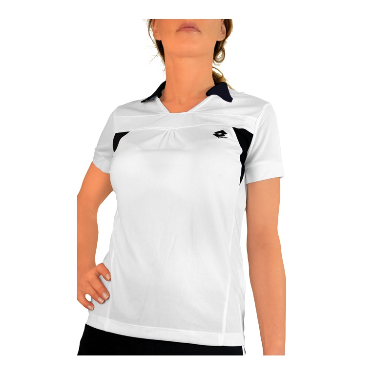 Lotto Polo Flo weiss/deepnavy Damen