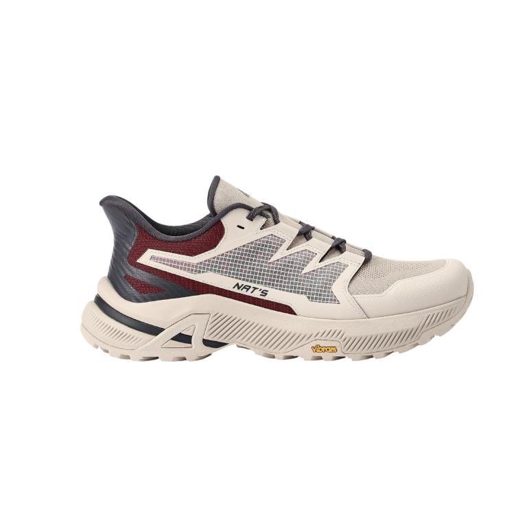 NAT's Trekking-Wanderschuhe Lavaredo V (Fast-Hiking) beige/winerot Herren